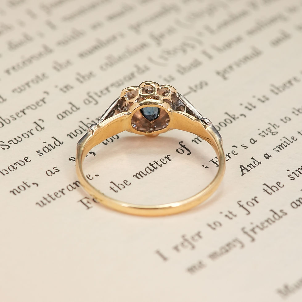 Thumbnail: Art Deco Sapphire & Diamond Daisy Ring