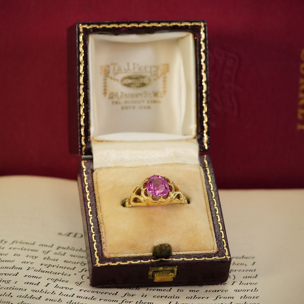 Thumbnail: Victorian Pink Sapphire Ring