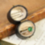 Thumbnail: Early 20th Century Cabochon Emerald & Diamond Ring