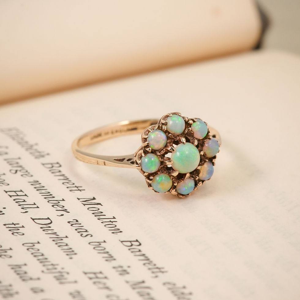 Thumbnail: Vintage Opal Flower Ring
