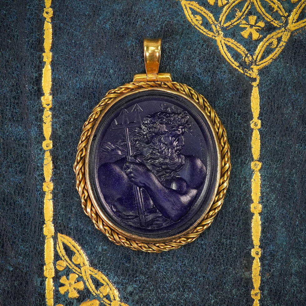 Thumbnail: Vintage Neptune Intaglio Pendant