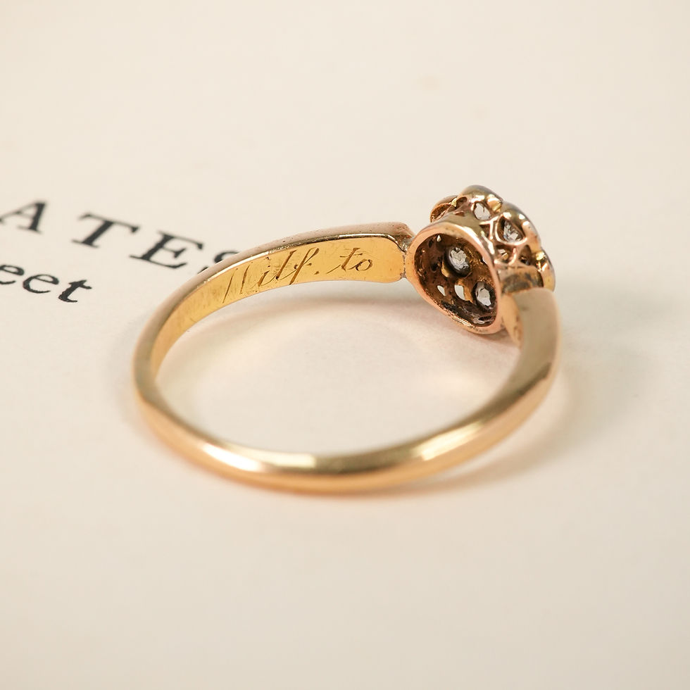 Thumbnail: 1914 Edwardian Diamond Daisy Cluster Ring