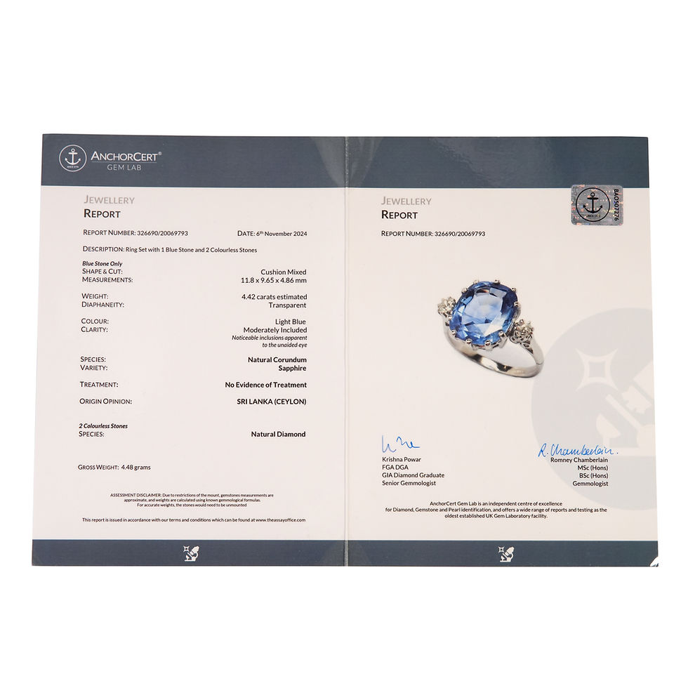 Thumbnail: Mid-century Cornflower Blue Ceylon Sapphire & Diamond Ring