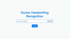 Handwritten Prescription Letter Recognition Web Application