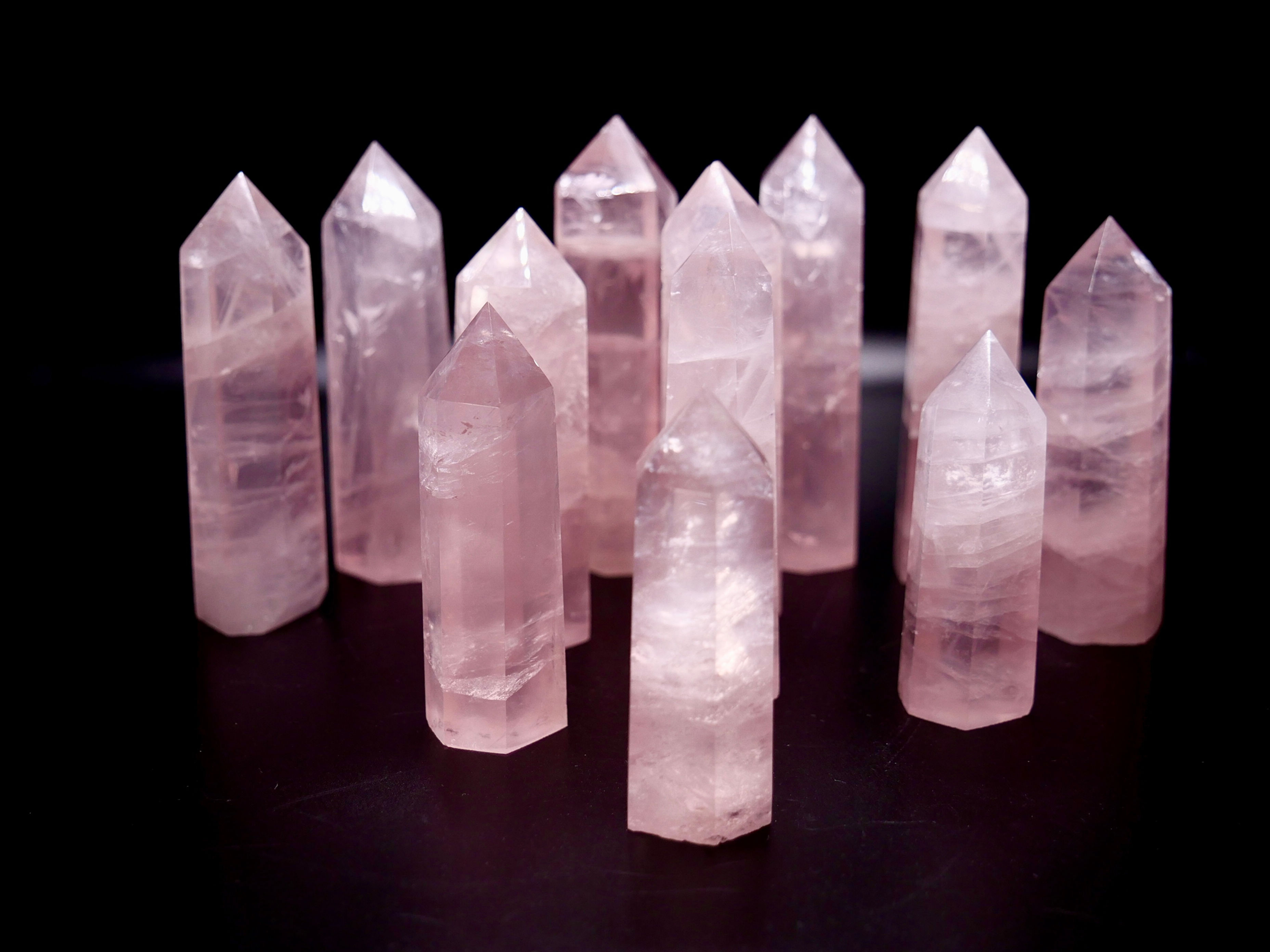 AA Gemmy Rose Quartz Tower