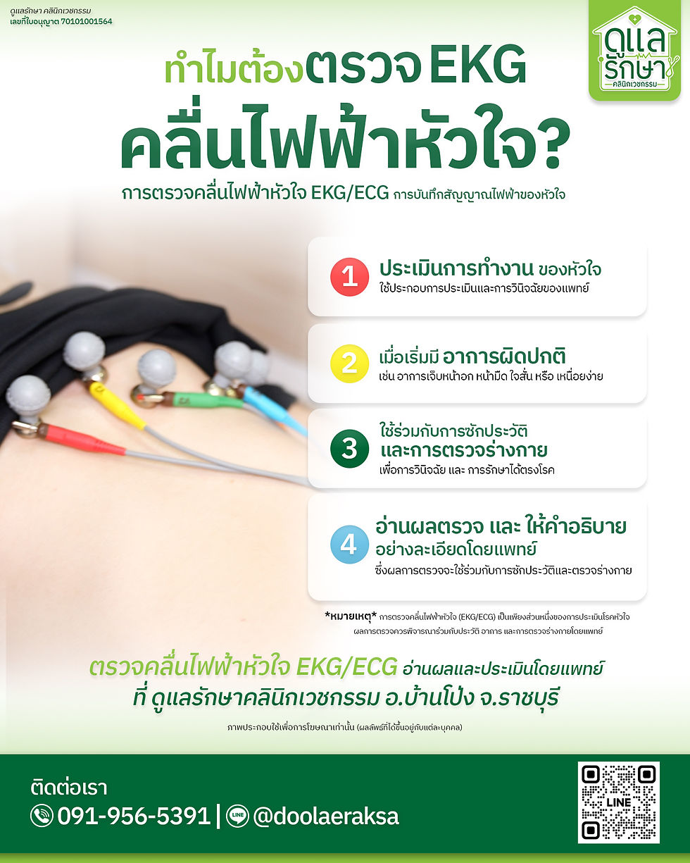 ทำไมต้อง "ตรวจคลื่นไฟฟ้าหัวใจ" EKG