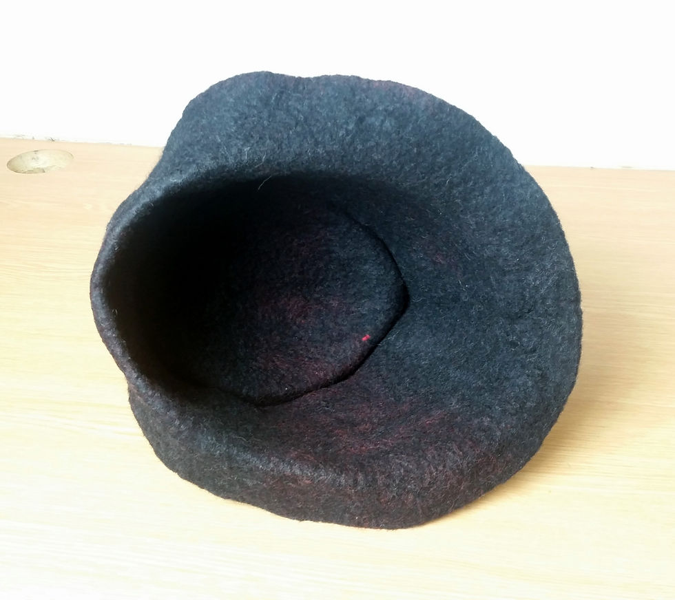 Miniature : Chapeau en feutre de laine merinos forme Trilby