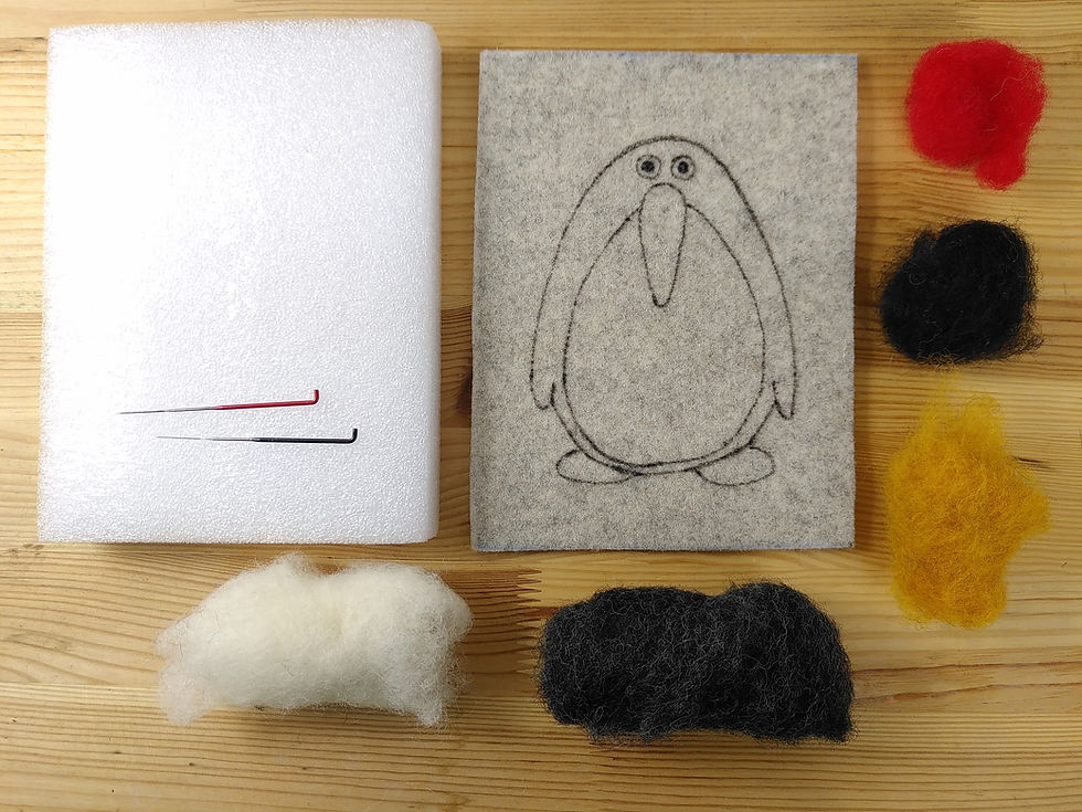 Miniature : Kit créatif : pingouin feutré à l'aiguille