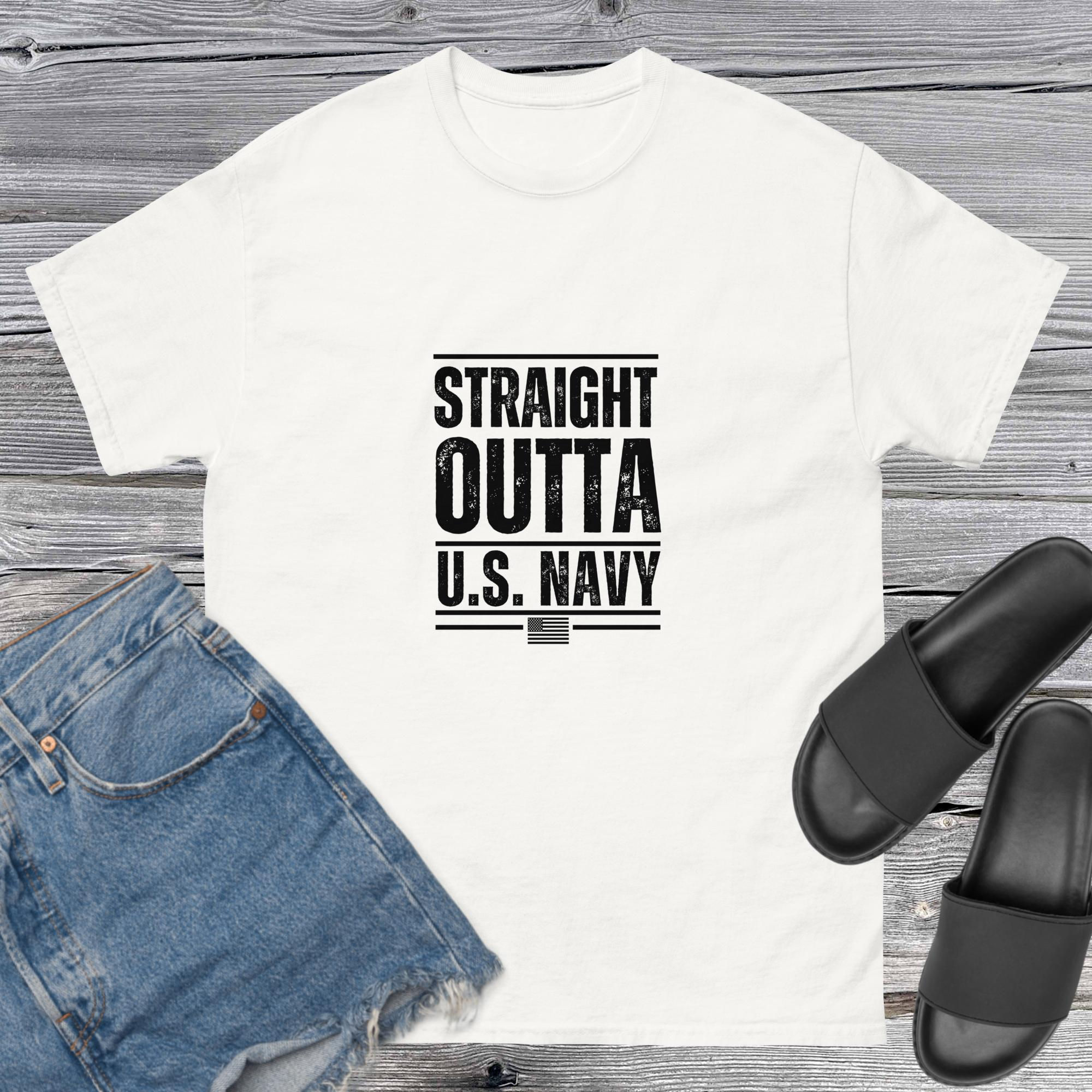 Straight Outta Navy White