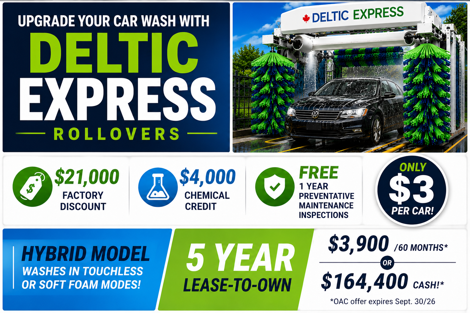 Deltic Express Car Wash Rollover Machine