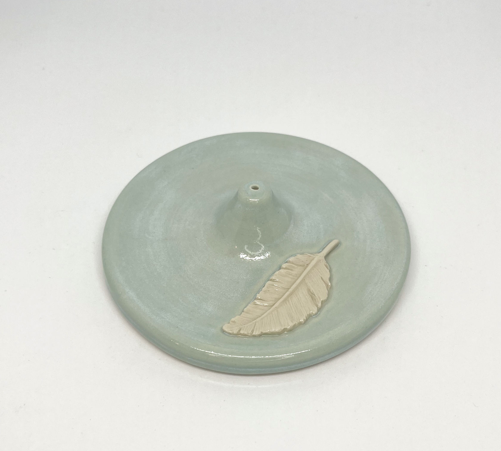 Feather Incense Burner ~ Turquoise