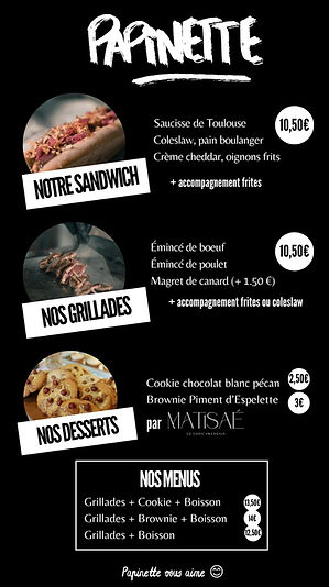 Menu Papinette
