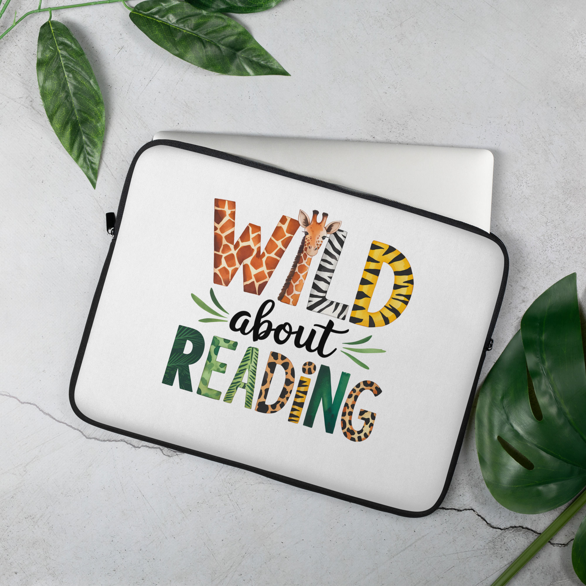 Wild About Reading Laptop Sleeve