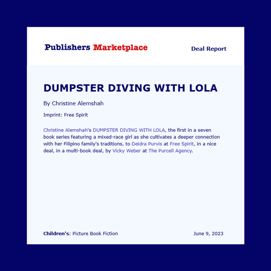 Publishing deal announcement: DUMPSTER DIVING WITH LOLA