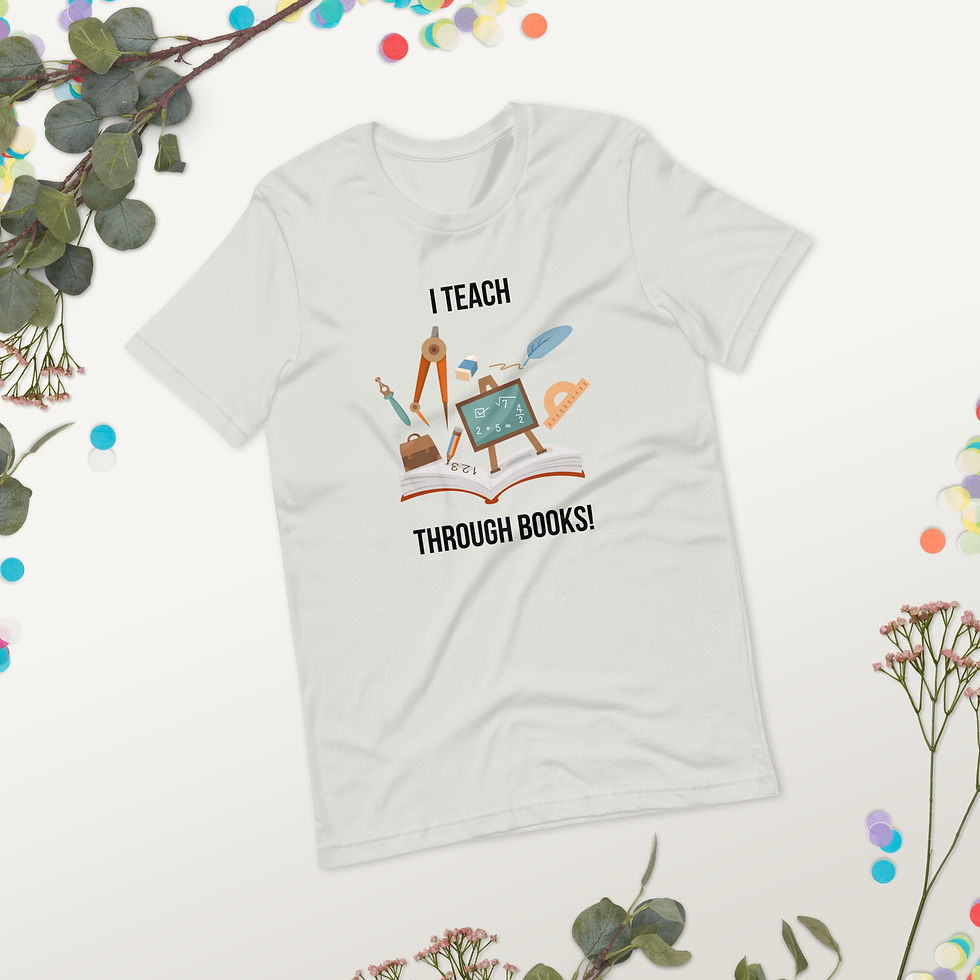 Thumbnail: I Teach Through Books Unisex t-shirt