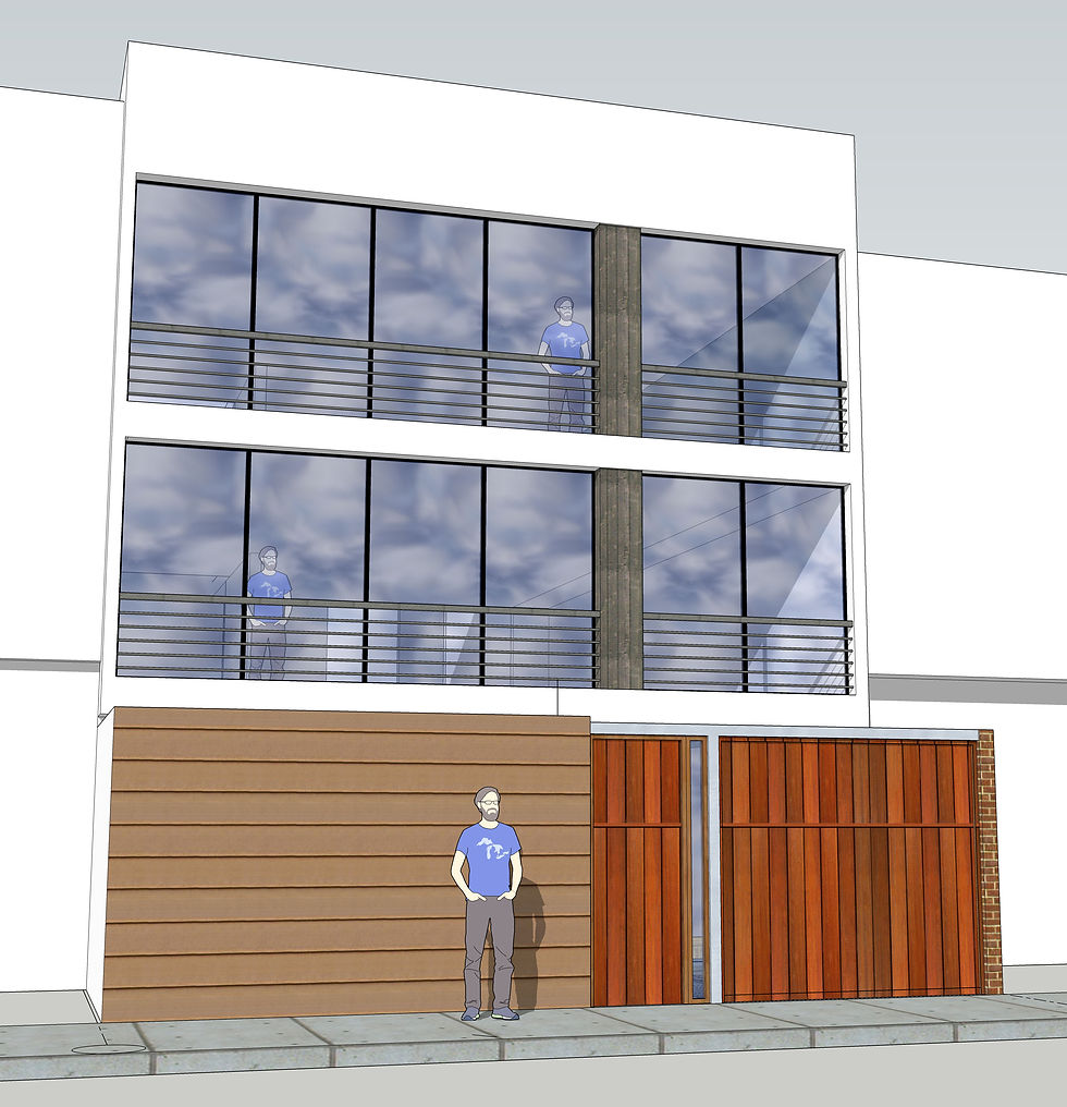 Miniatura: Multifamiliar para terreno 8 mt x 20 mt. 3 o 4 pisos