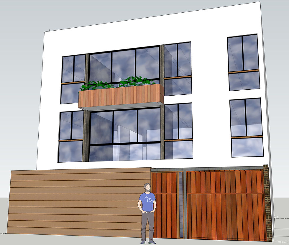 Miniatura: Multifamiliar para terreno 10 mt x 15 mt. 3 o 4 pisos