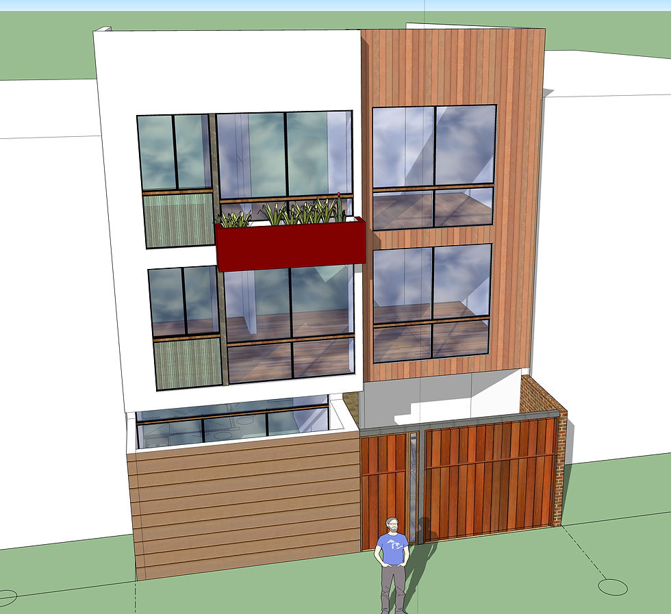 Miniatura: Multifamiliar para terreno 8 mt x 15 mt. 3 o 4 pisos