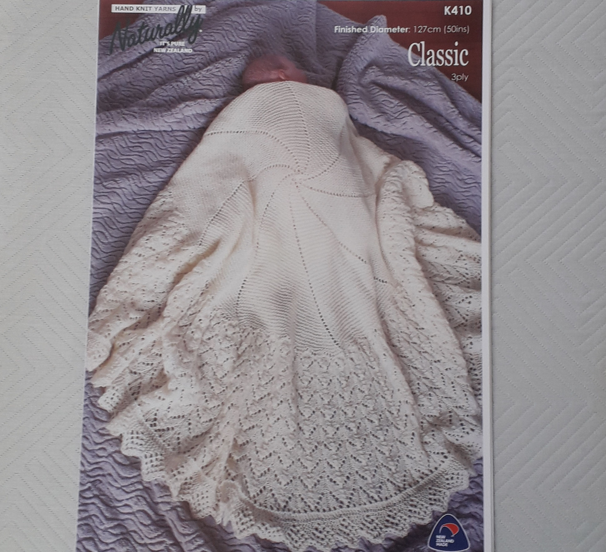 Baby Shawl in 3 or 4 Ply