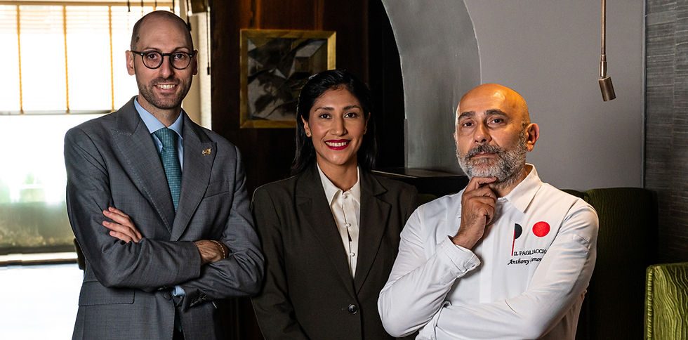 Luca Belleggia Veronica Loachamin e chef Anthony Genovese