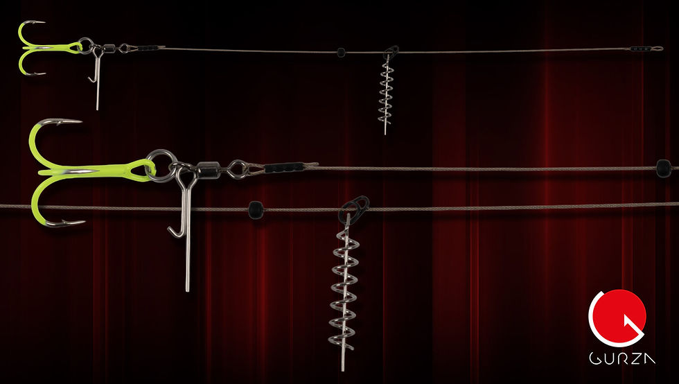 Miniature : Monture  Leurre GURZA STINGER PIKE RIG