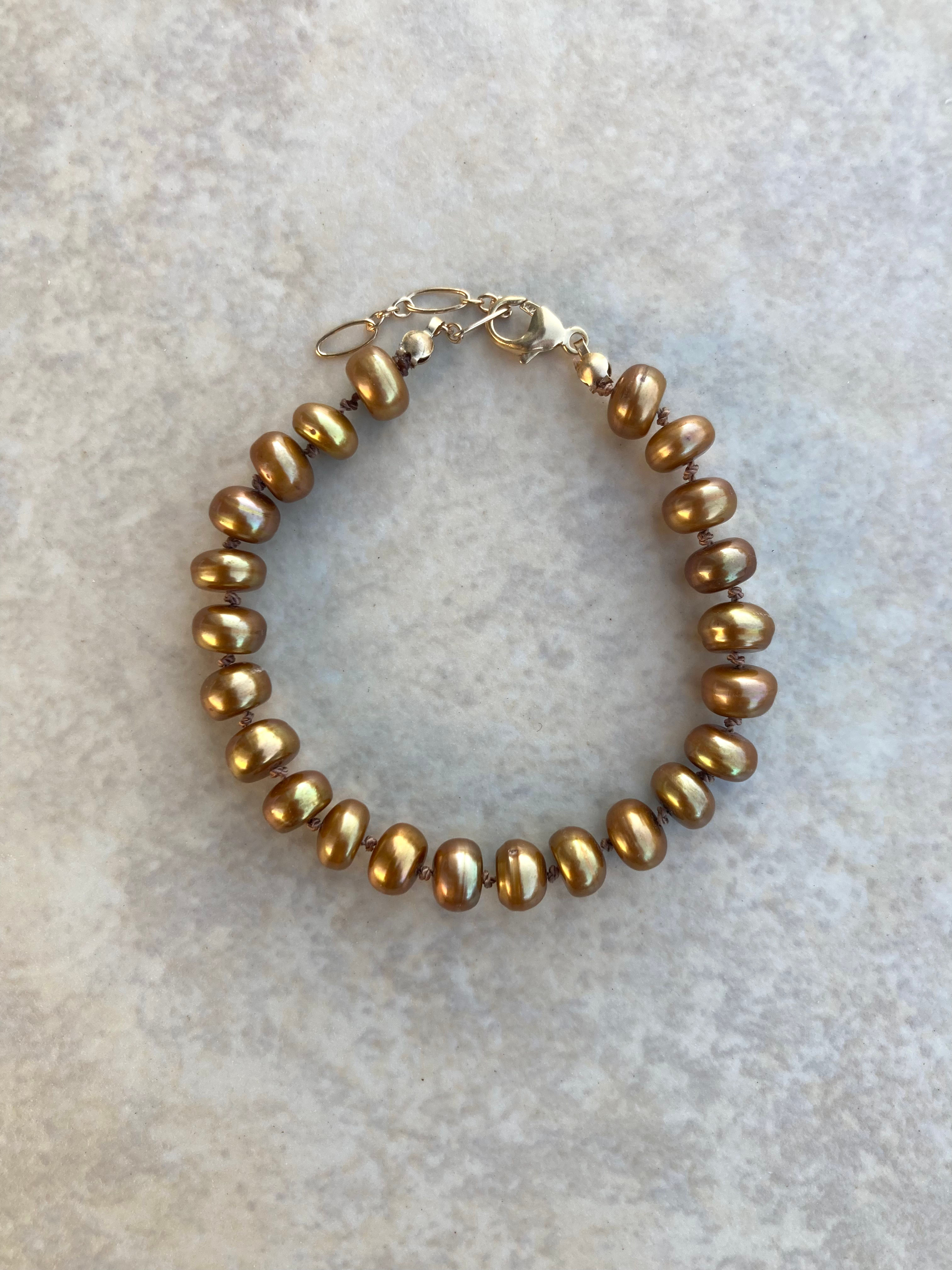 Lentil Pearl Bracelet