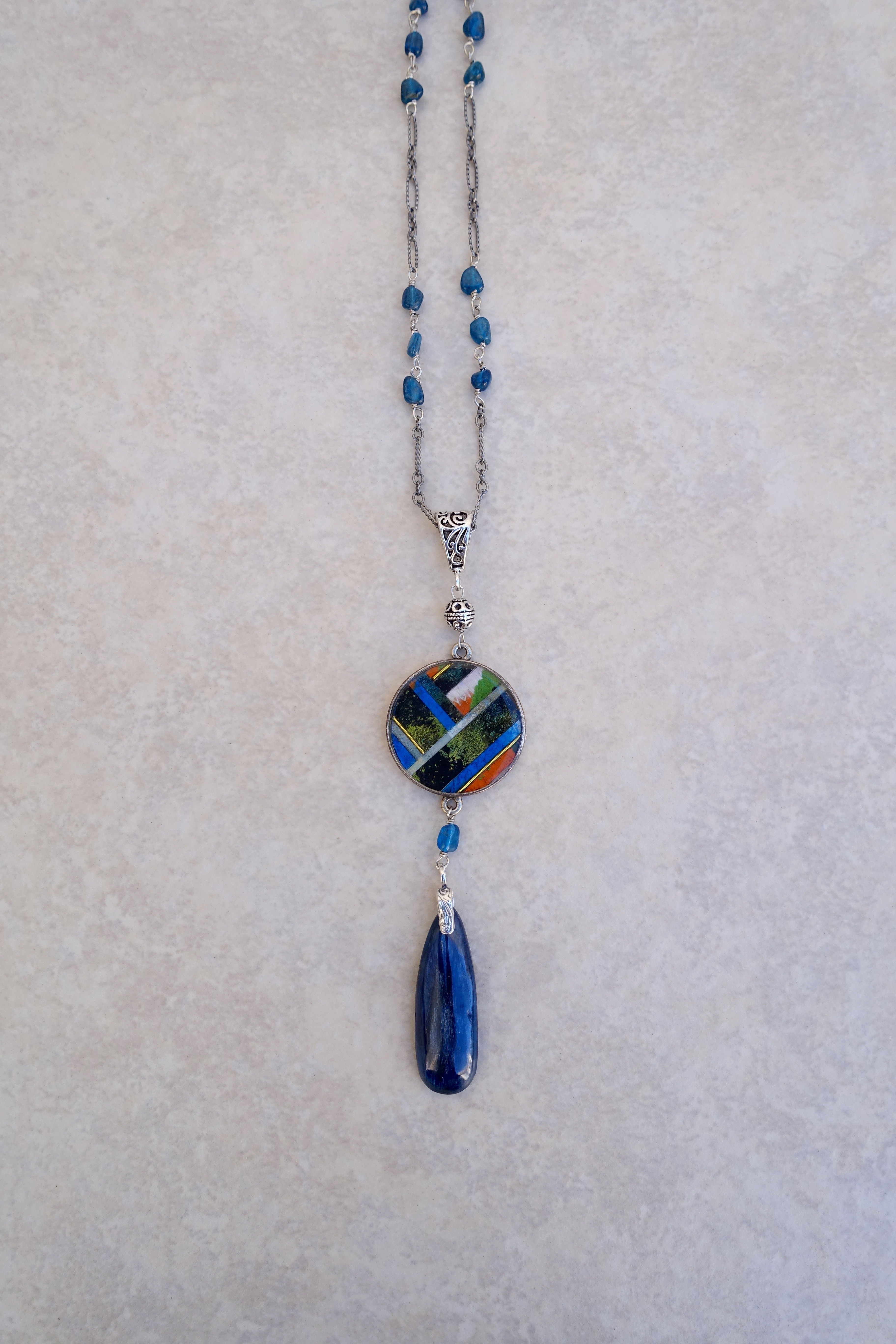 JudiKins Blues Collage and Kyanite