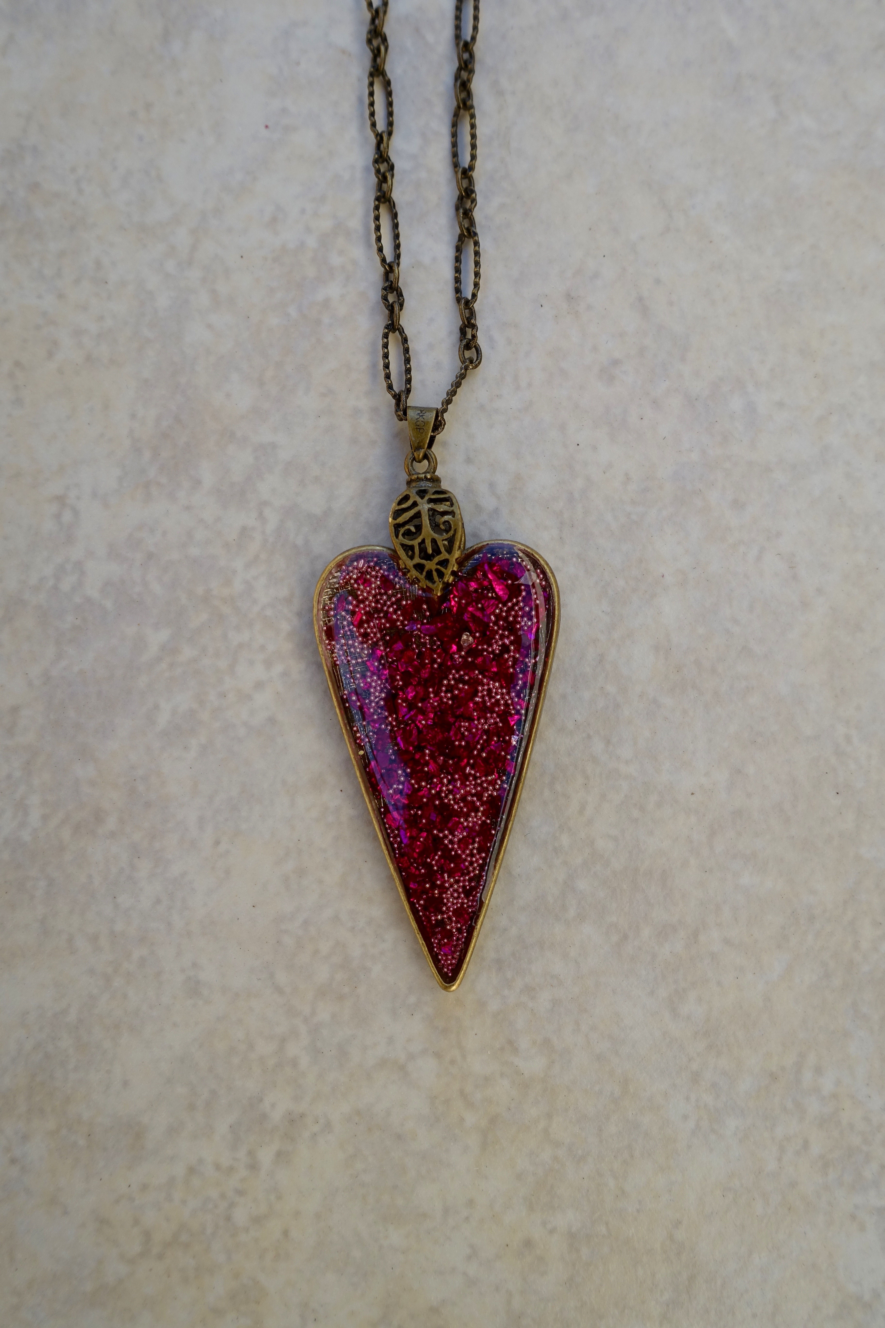Hot Pink JudiKins Heart Necklace