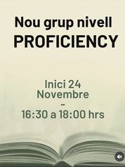 Nou grup nivell PROFICIENCY
