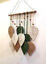 macrame wall hanging leaf