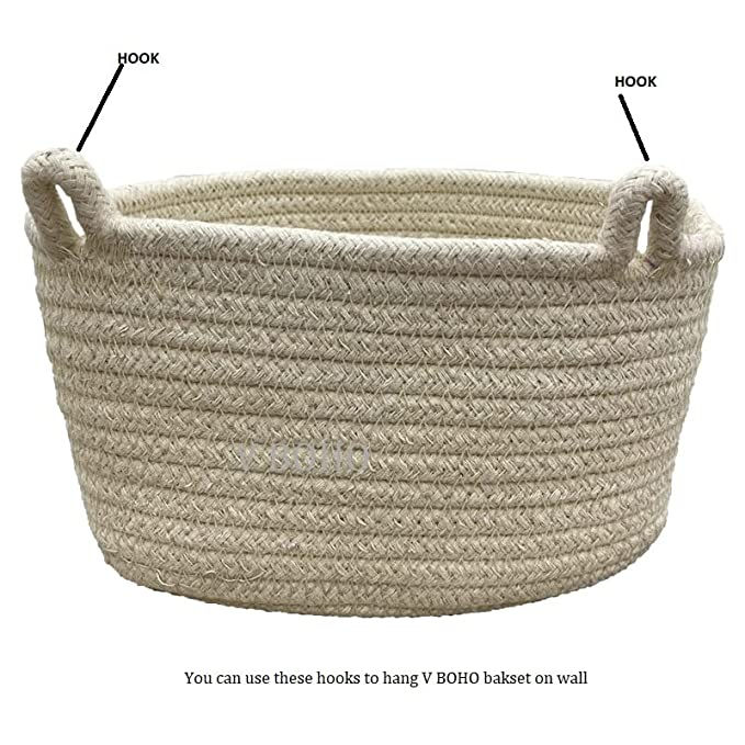 Thumbnail: V BOHO Sustainable Wall Hanging Plant Basket Wall Mounted Cotton Rope Basket