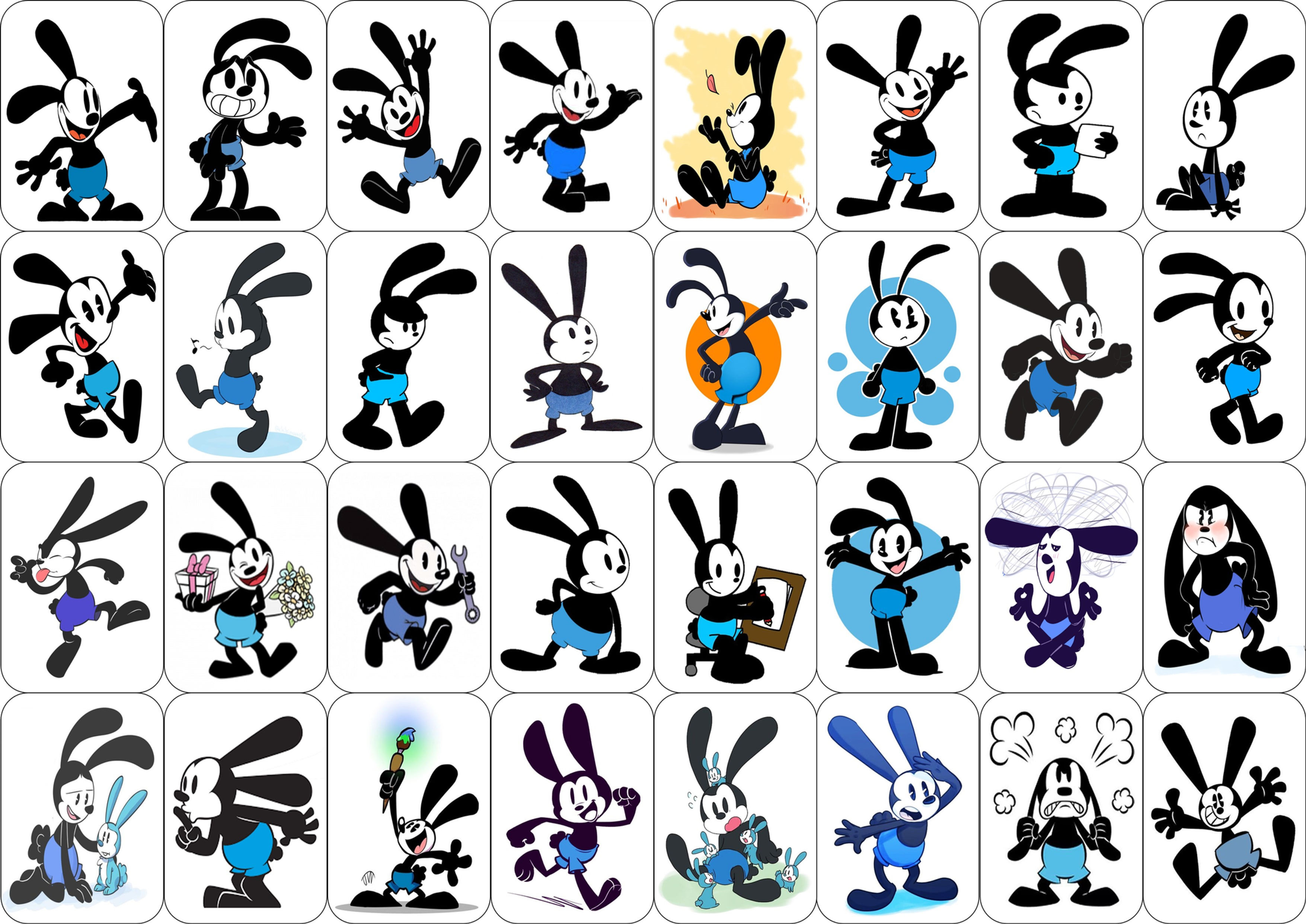 Pegatina Oswald El Conejo Afortunado