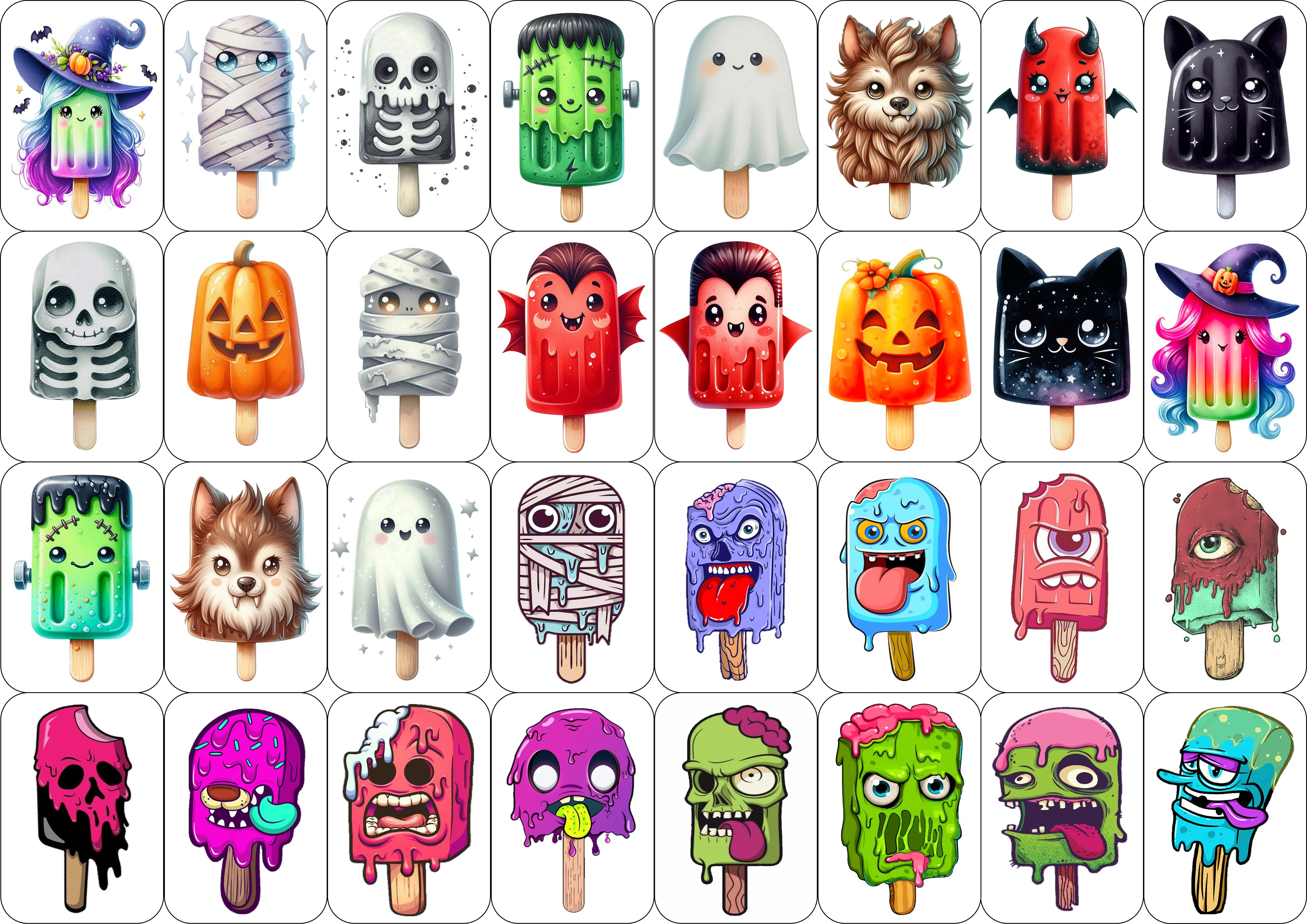 Pegatina Halloween Paleta De Hielo