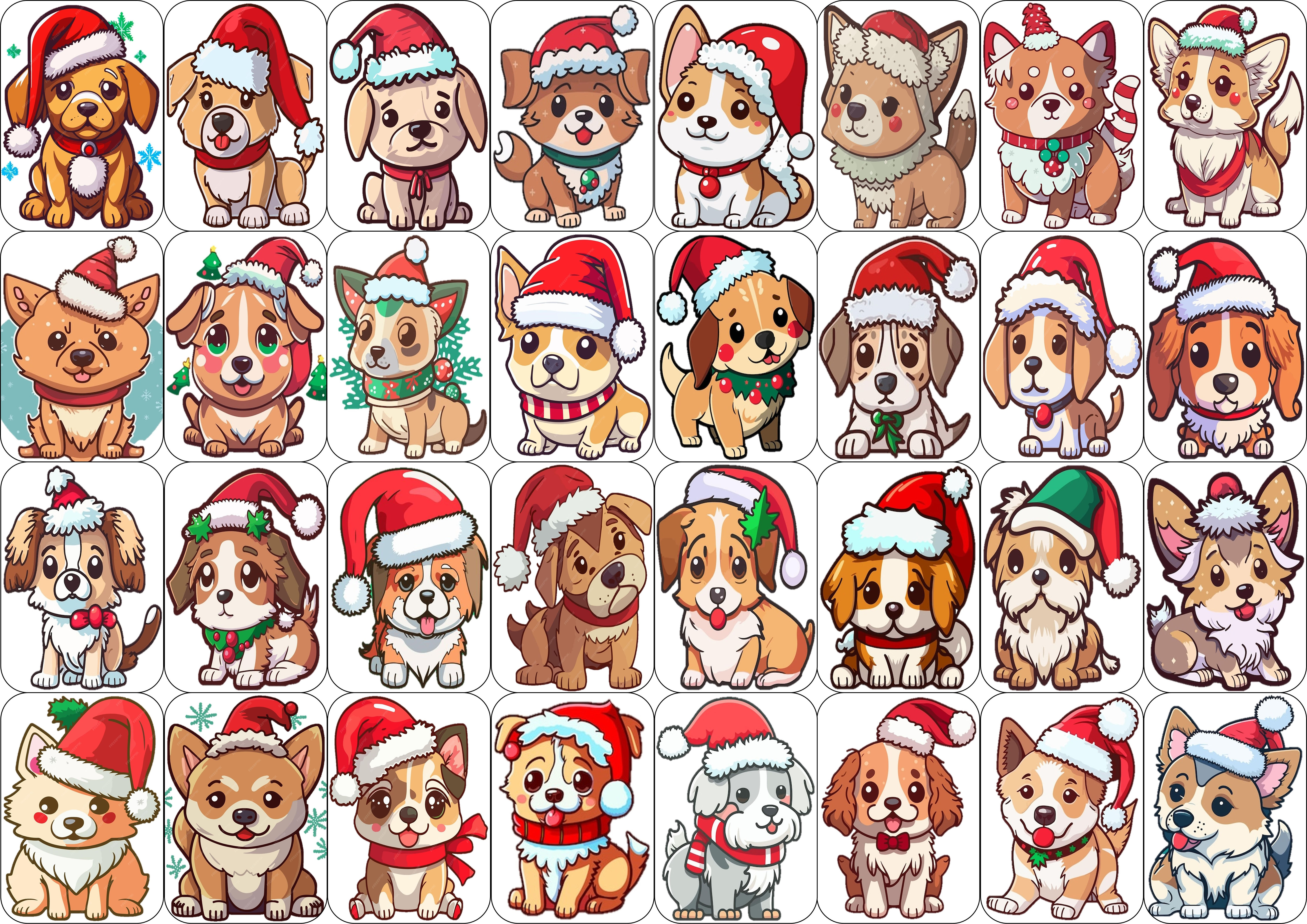 Pegatina Navidad Perro