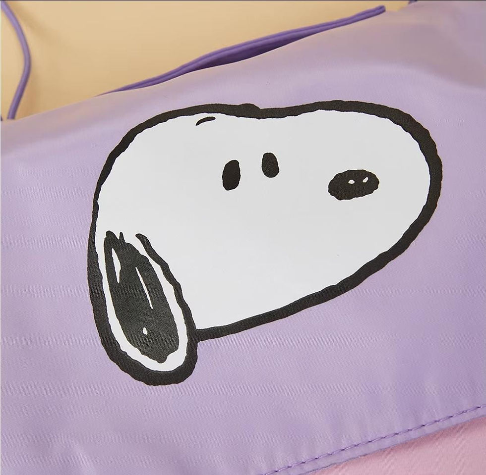 Thumbnail: Bolsa portatil para viaje Snoopy morada