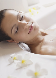 Relaxing Woman in Bathtub
