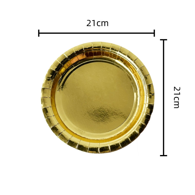 Miniatura: Platos Dorados Grandes, 8 pzas