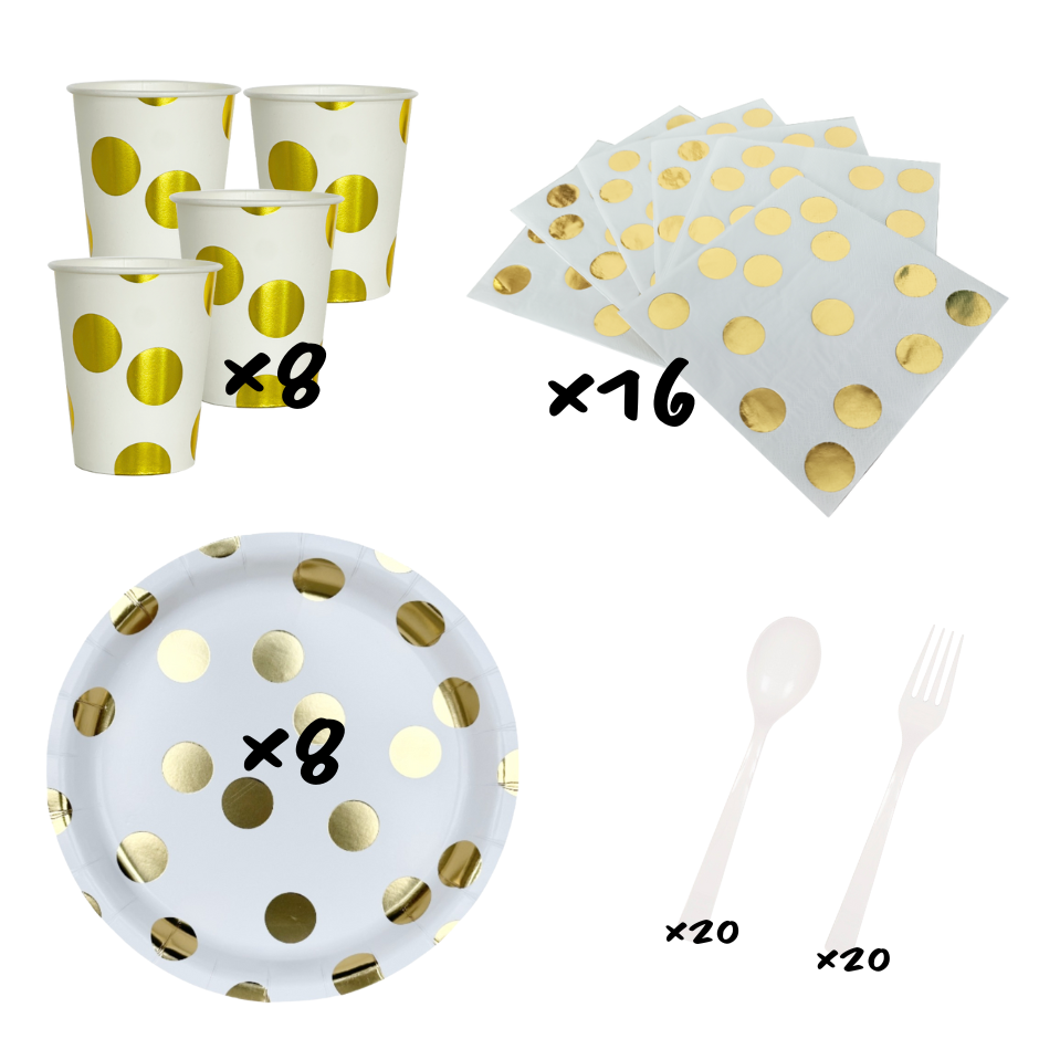 Miniatura: Kit Fiesta Gold Dots (72 pzas)