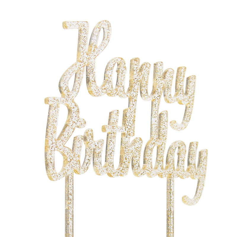 Miniatura: Cake Topper Cumpleaños Dorado