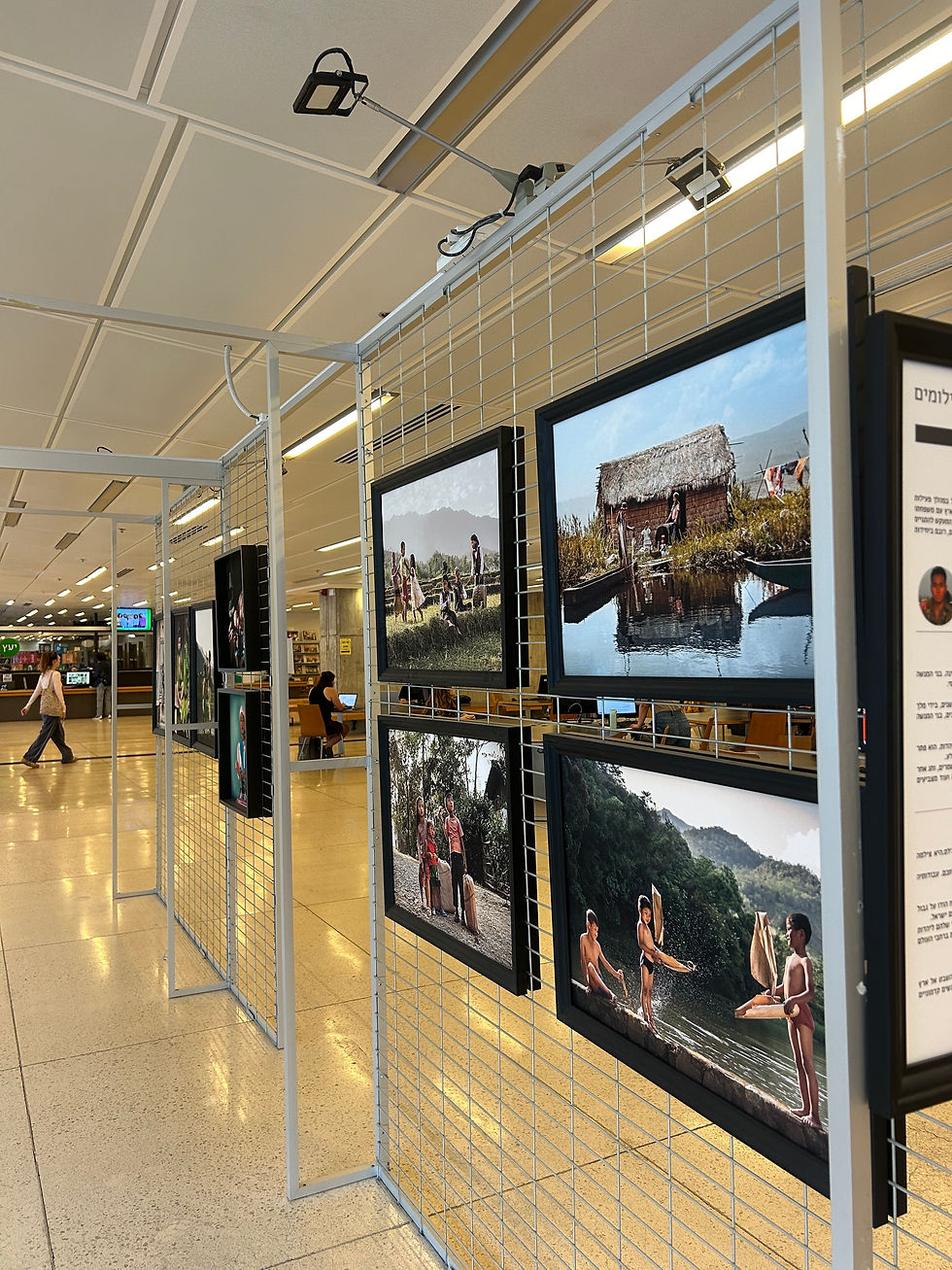 The exhibit floor at Haifa University.