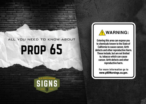 Understanding Prop 65 Signs: What They Are and Why They Matter