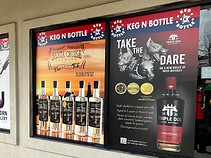 window wrap on liquor store windows