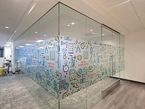 custom printed frosted vinyl for conference room