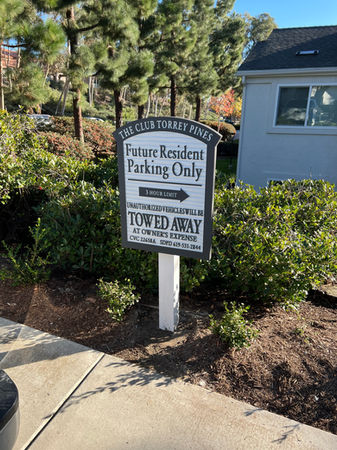 Future resident parking only signs for property management
