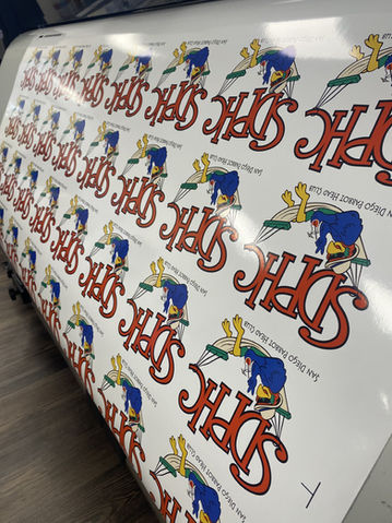 Parrot Head Club Stickers printed and cut in el cajon at c.p. richards signs.