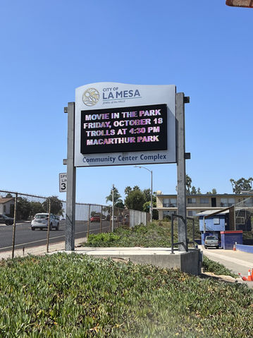 Large Digital Sign made in El Cajon and Installed in Lamesa.