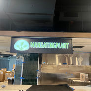Hanging restaurant signage
