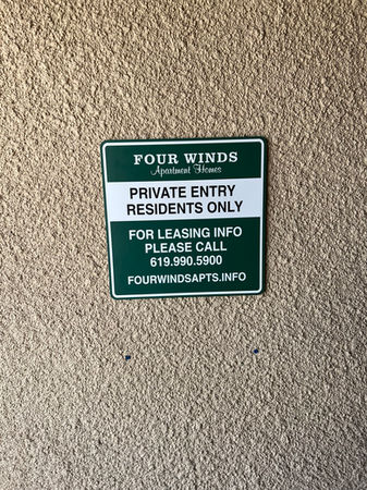 Resident only signage for communities