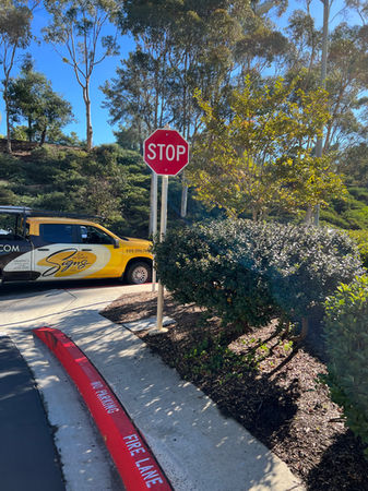 reflective stop sign