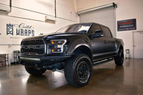 Black ford truck that was wrapped at c.p. richards signs in el cajon